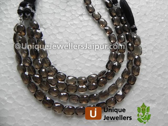 Smokey Faceted Chicklet Beads